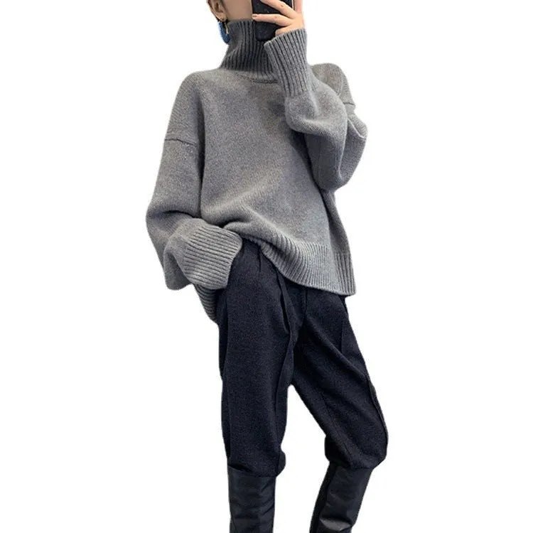 The Timeless Cozy | Women's Turtleneck Loose Knit Sweater sold by Negative product image thumbnail 5