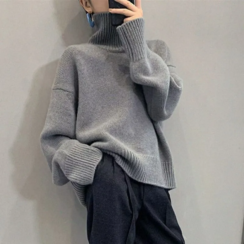 The Timeless Cozy | Women's Turtleneck Loose Knit Sweater sold by Negative product image thumbnail 2