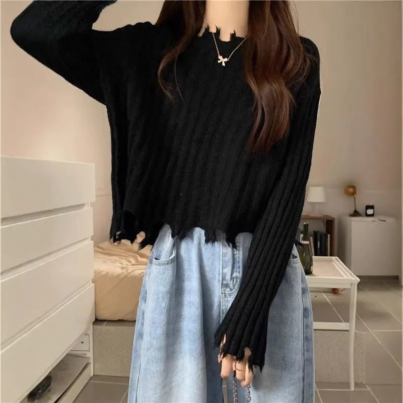 Women's Sweet Pullover Sweater – Slim Fit Lace Collar Long Sleeve sold by Negative product image thumbnail 2