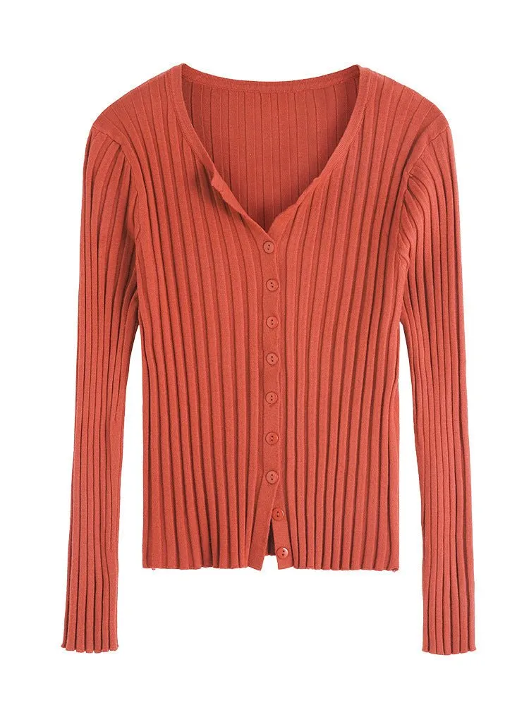 Women’s Round Neck Slim Fit Pullover Sweater – Solid Color Urban Commuter Style (Autumn 2025) sold by Negative product image thumbnail 4