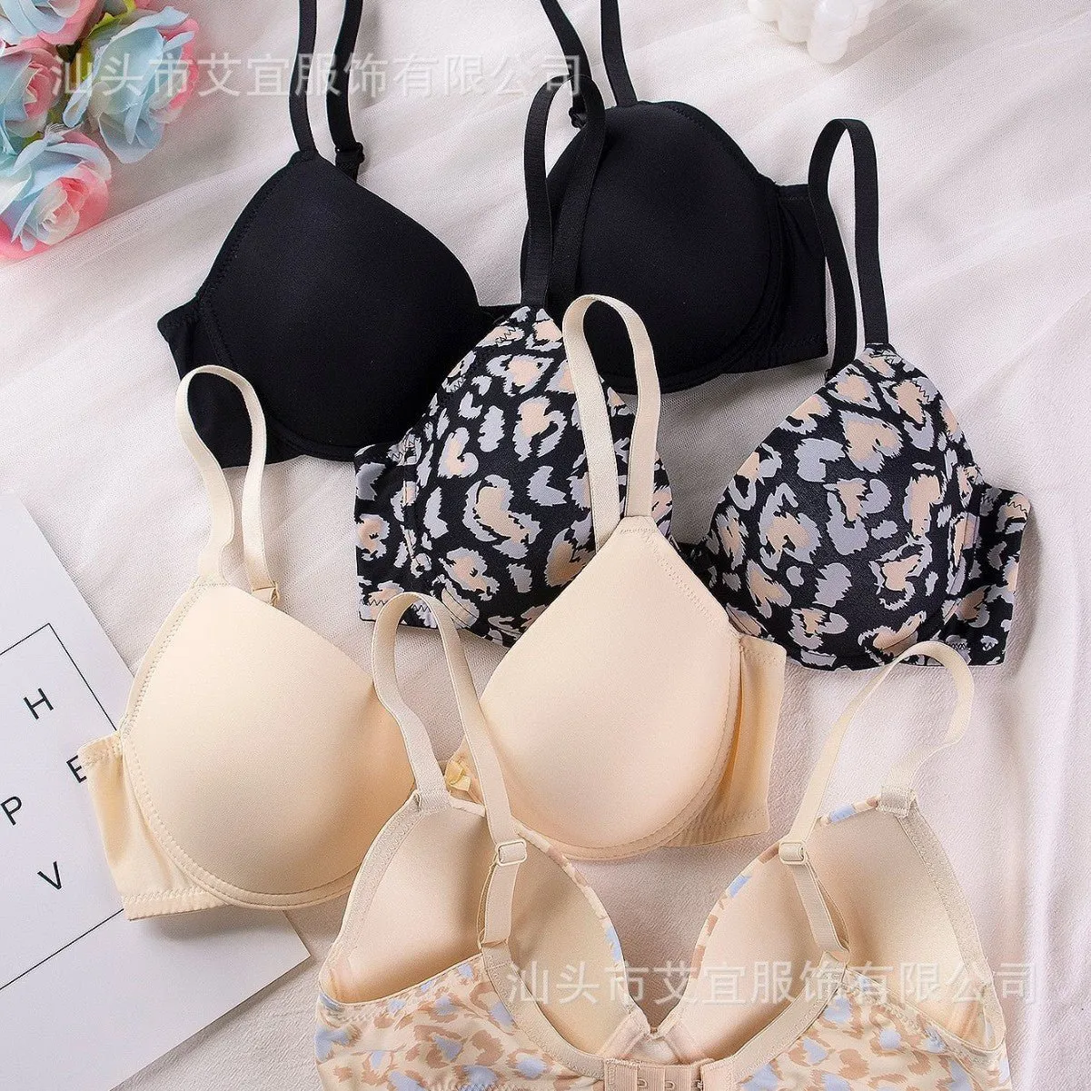 Floral Bloom | 3/4 Cup Gathering Tube Top Bra sold by Negative product image thumbnail 4