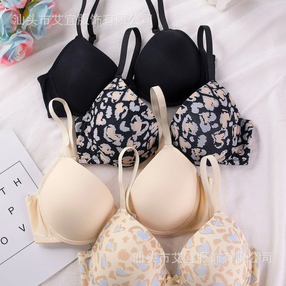 Floral Bloom | 3/4 Cup Gathering Tube Top Bra sold by Negative product image thumbnail 3