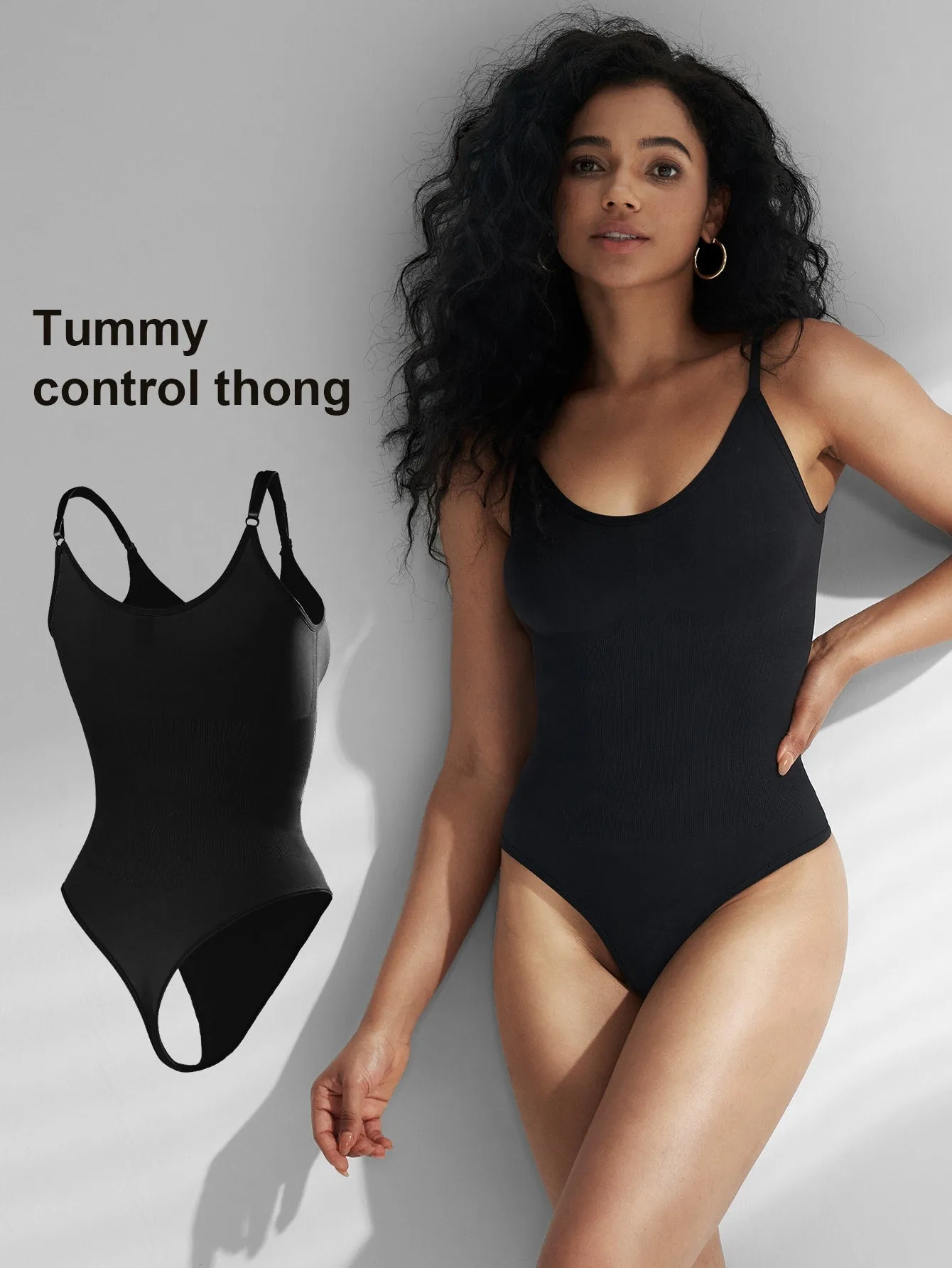 1pc Seamless Tummy Control Bodysuit Shapewear With Thong For Women FD sold by Negative