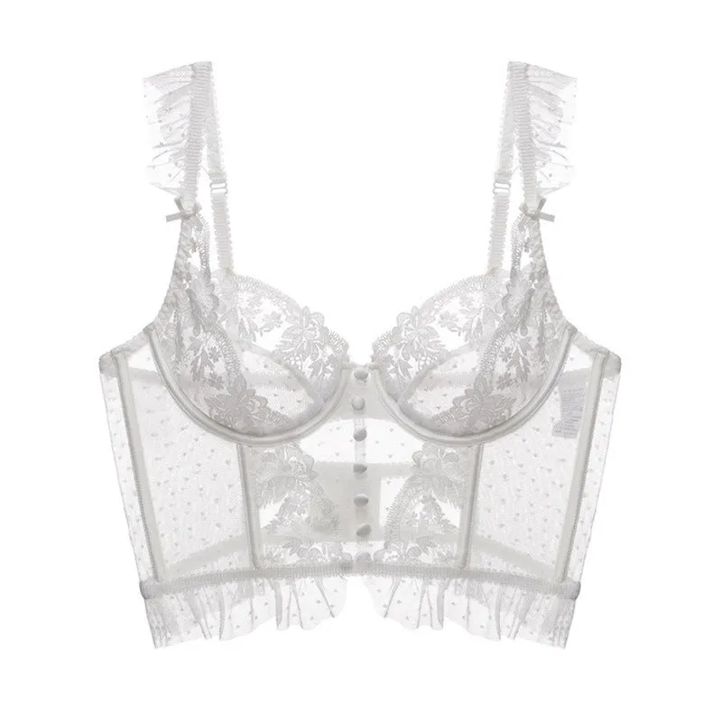 Pure Desire Lace | French Fishbone Suspender Steel Ring Bra Set sold by Negative product image thumbnail 4