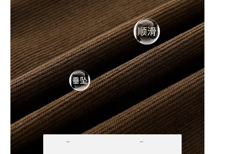 Khaki corduroy pants women's spring and autumn new loose lazy style suit pants drape and thin high-end wide-leg pants sold by Negative product image thumbnail 4