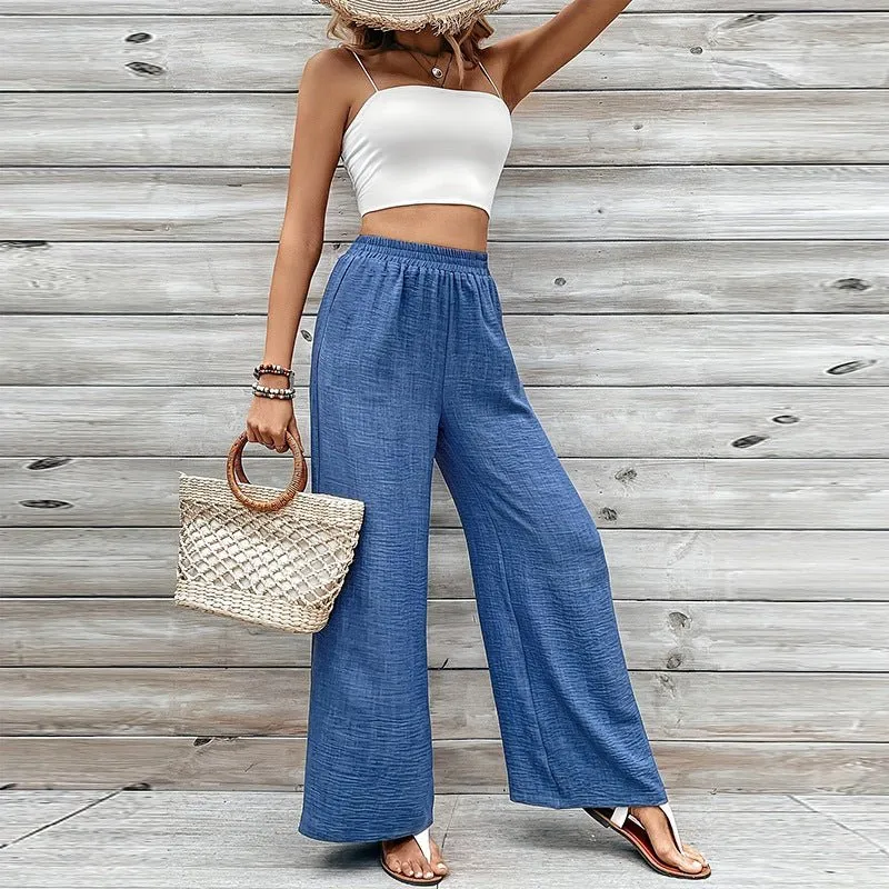 Versatile casual pants wide-leg straight trousers thin sold by Negative product image thumbnail 2