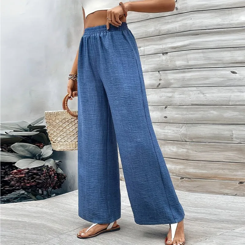Versatile casual pants wide-leg straight trousers thin sold by Negative