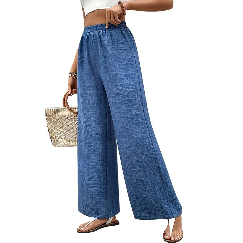 Versatile casual pants wide-leg straight trousers thin sold by Negative product image thumbnail 5