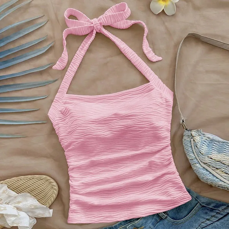 Small vest sexy lace-up suspender top women made by Negative