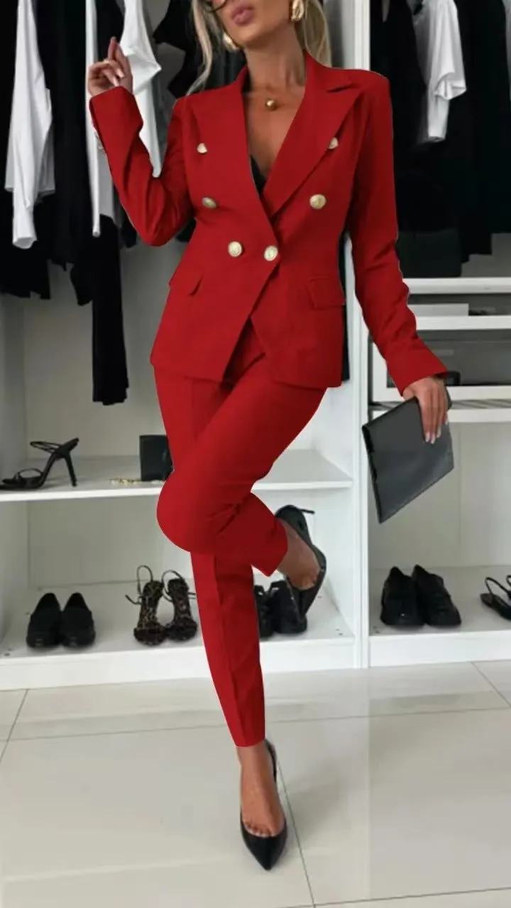 Solid color versatile suit independent fashion with casual pocket sold by Negative product image thumbnail 4