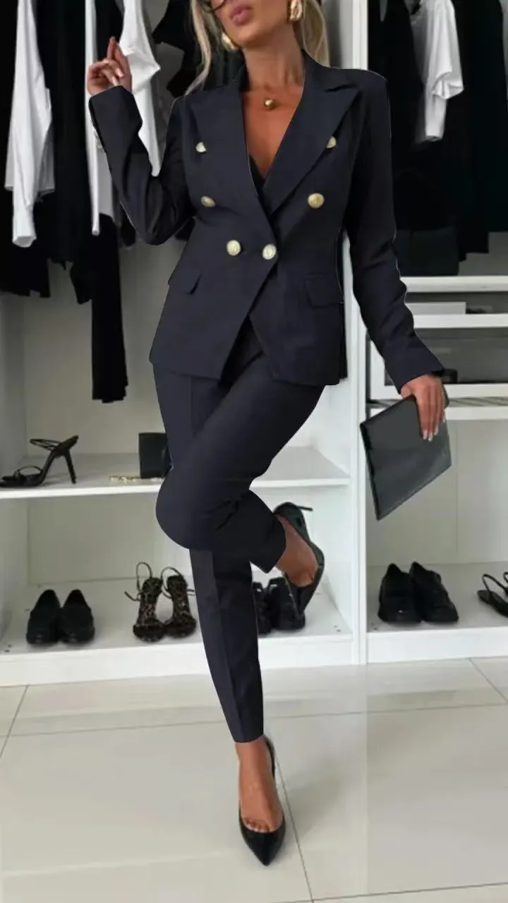 Solid color versatile suit independent fashion with casual pocket sold by Negative product image thumbnail 3