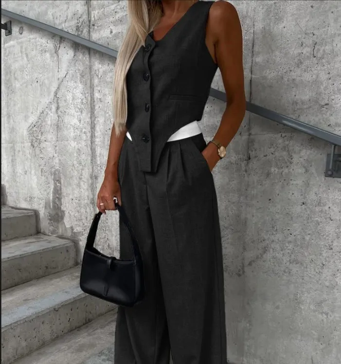 Vest Fashion Casual Suit Women's Suit Set sold by Negative product image thumbnail 2
