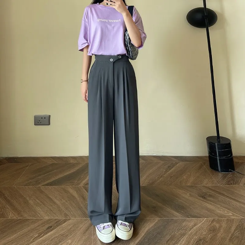 Women's Suit Draped Wide-leg pants pants made by Negative