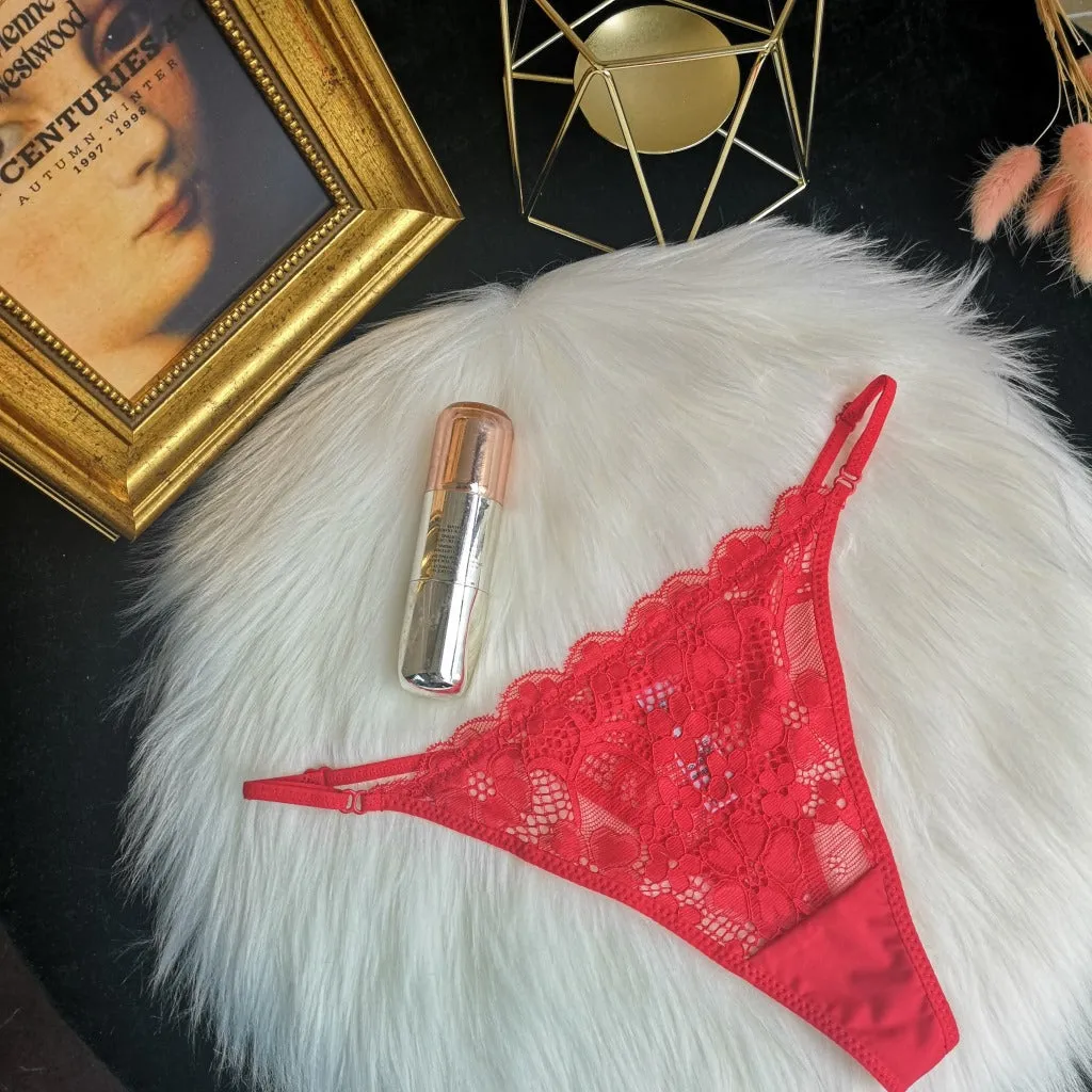 The Enchanted Bloom | Adjustable Lace Low-Rise Thong Panties sold by Negative product image thumbnail 2