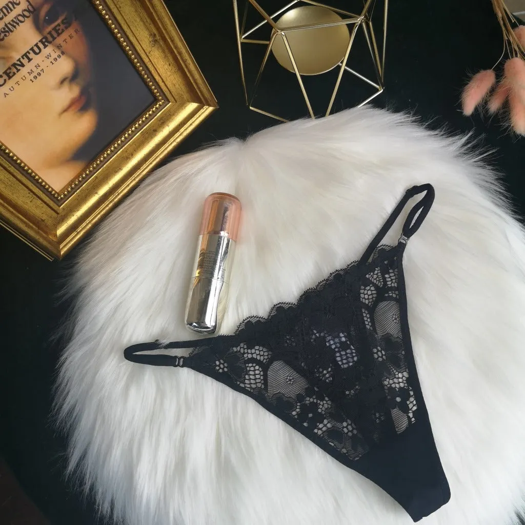 The Enchanted Bloom | Adjustable Lace Low-Rise Thong Panties sold by Negative product image thumbnail 3