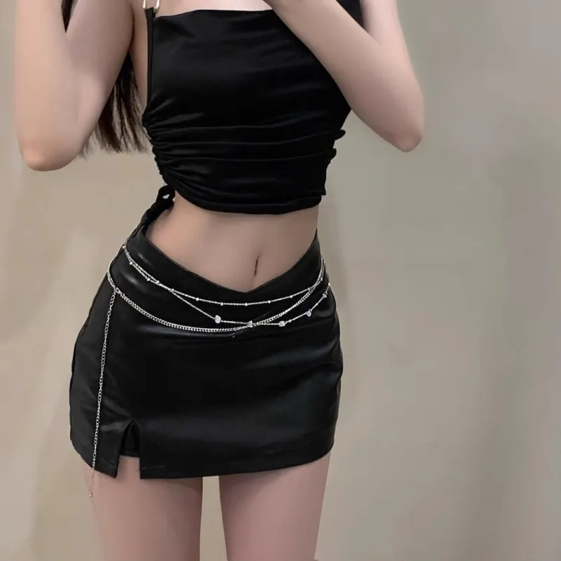 Chanel style waist chain metal with skirt suit belt chain made by Negative