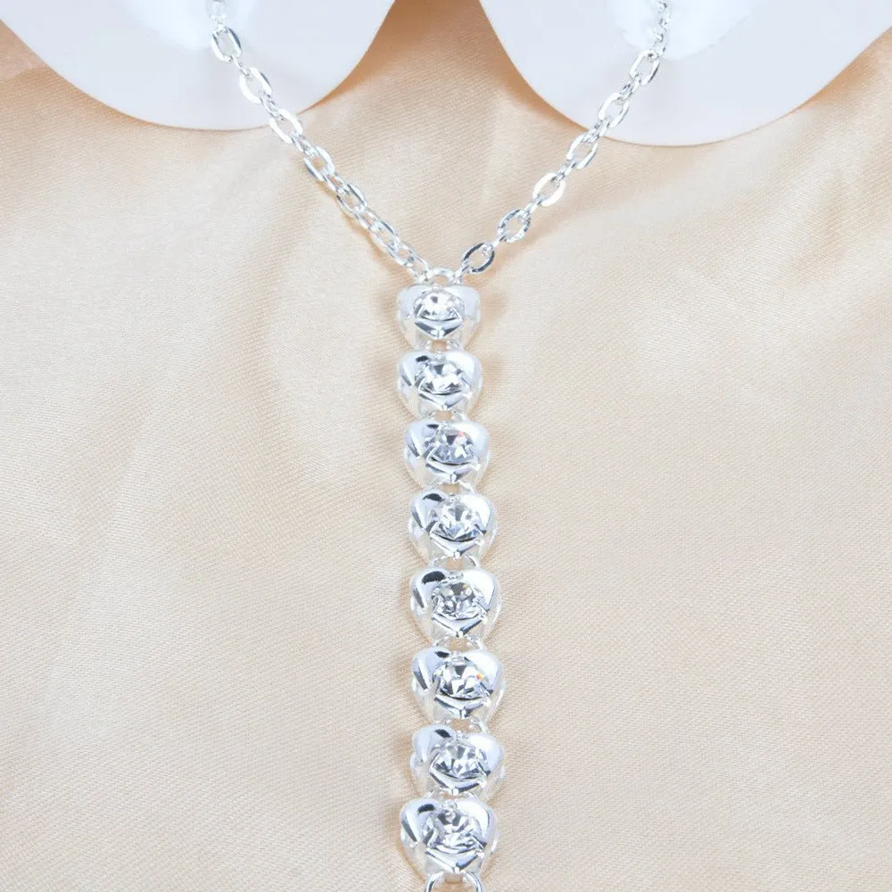 New love rhinestone chest chain fashion bikini chest chain sold by Negative product image thumbnail 5