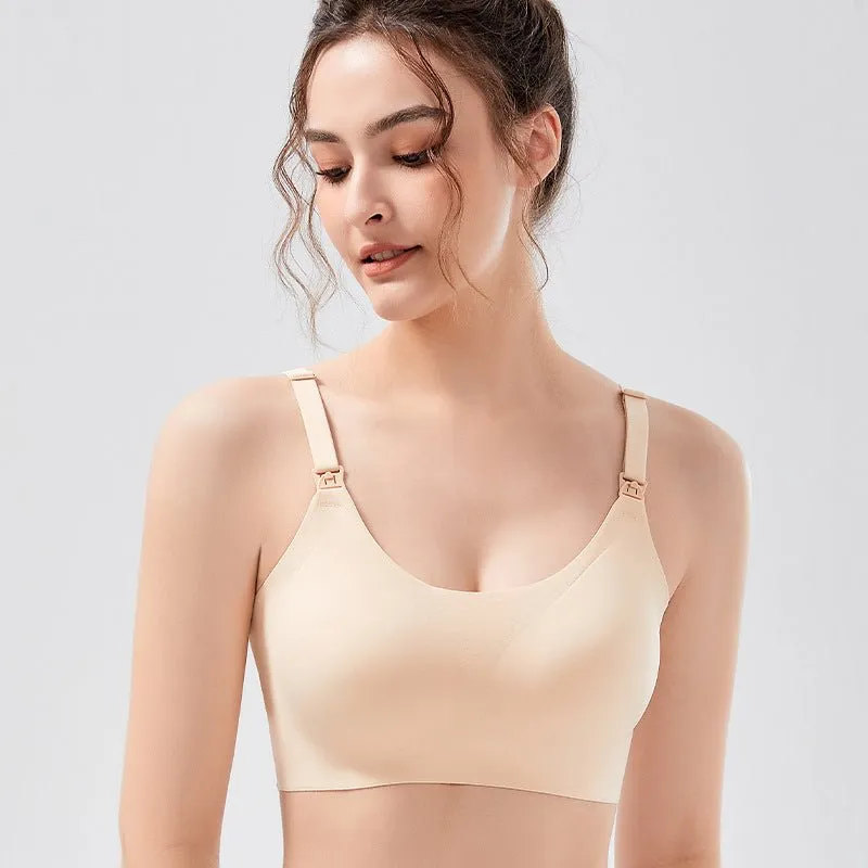 Maternity Comfort | Seamless No-Wire Nursing Sleep Bra Antibacterial sold by Negative