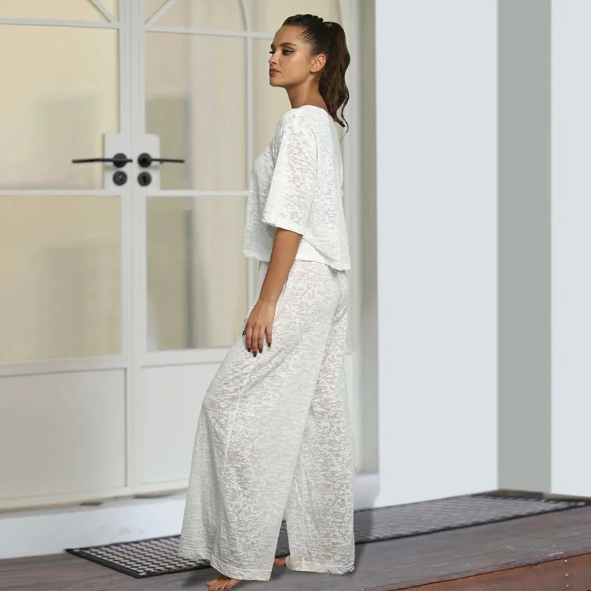 The Cozy Knit | Solid Color Hooded Knit Pajama Set sold by Negative product image thumbnail 2