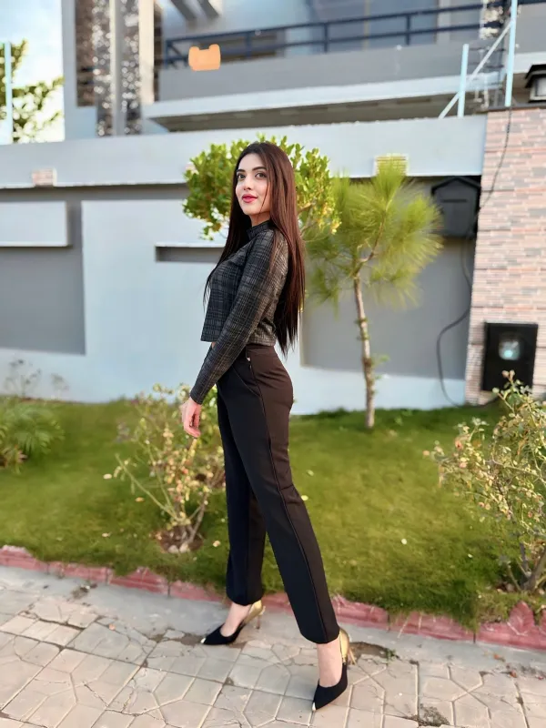 Zip Side Solid Suit Pants made by Negative