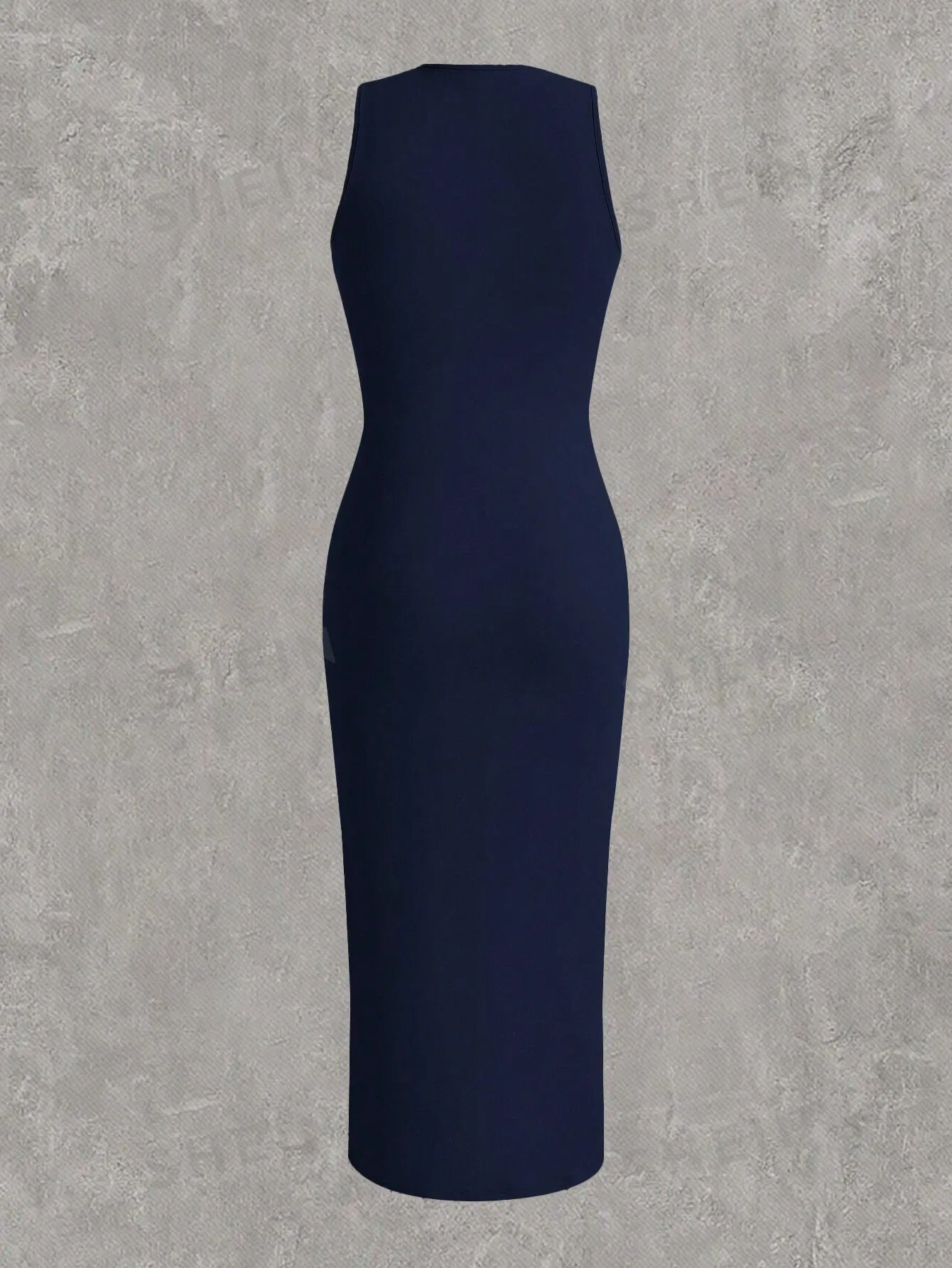 SHEIN EZwear Women's Plus Size Solid Knit Bodycon Dress sold by Negative product image thumbnail 3