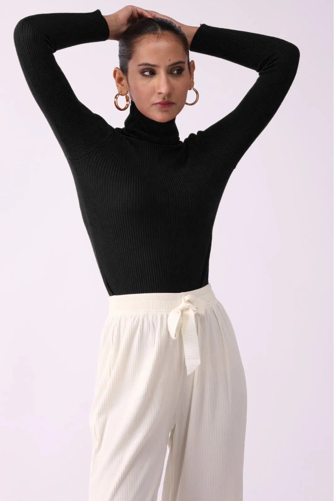 Women High Neck Full Sleeves Shirt FD sold by Negative product image thumbnail 4