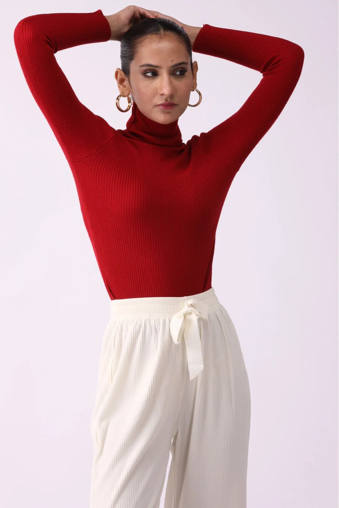 Women High Neck Full Sleeves Shirt FD sold by Negative product image thumbnail 3