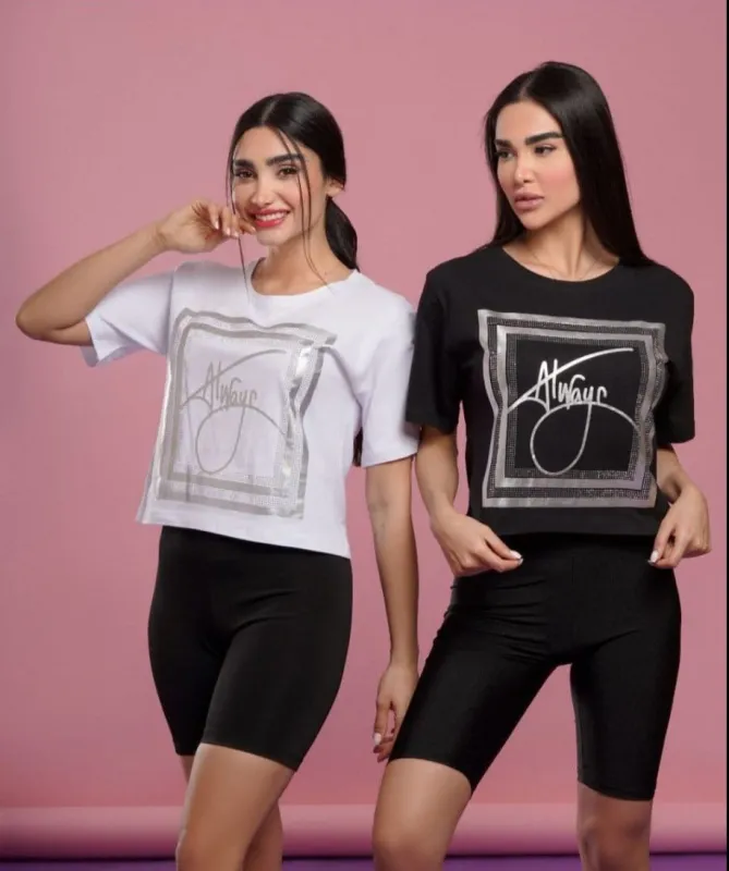 Letter Rhinestone Embedded Top FD made by Negative