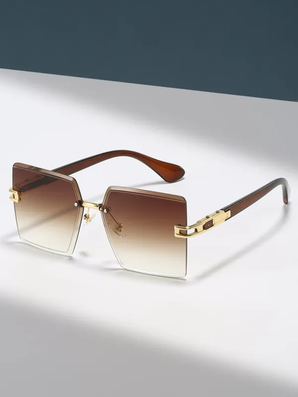 Ombre Lens Rimless Fashion Glasses Vintage Shades Beach Accessories made by Negative