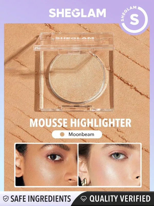 SHEGLAM Cosmic Crystal Mousse Highlighter - Powder Highlighter Shimmer Long Wear Brightening Non-Caking Glow Highlighter Black Friday Winter Gifts Highlighter sold by Negative
