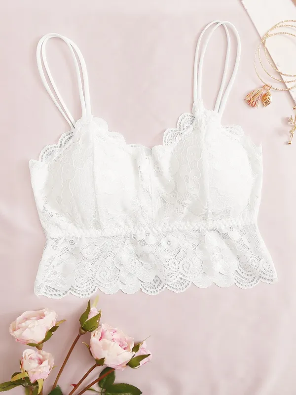 Floral Lace Bralette Lingerie made by Negative
