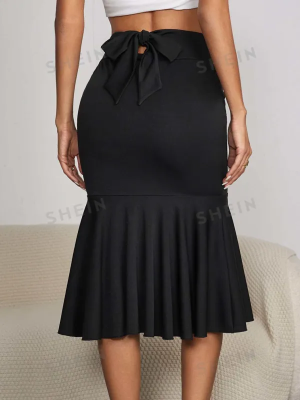 SXY Tie Back Mermaid Hem Skirt sold by Negative
