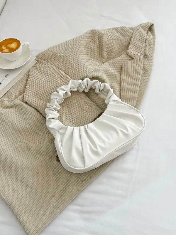 Minimalist Snap Button Ruched Bag sold by Negative