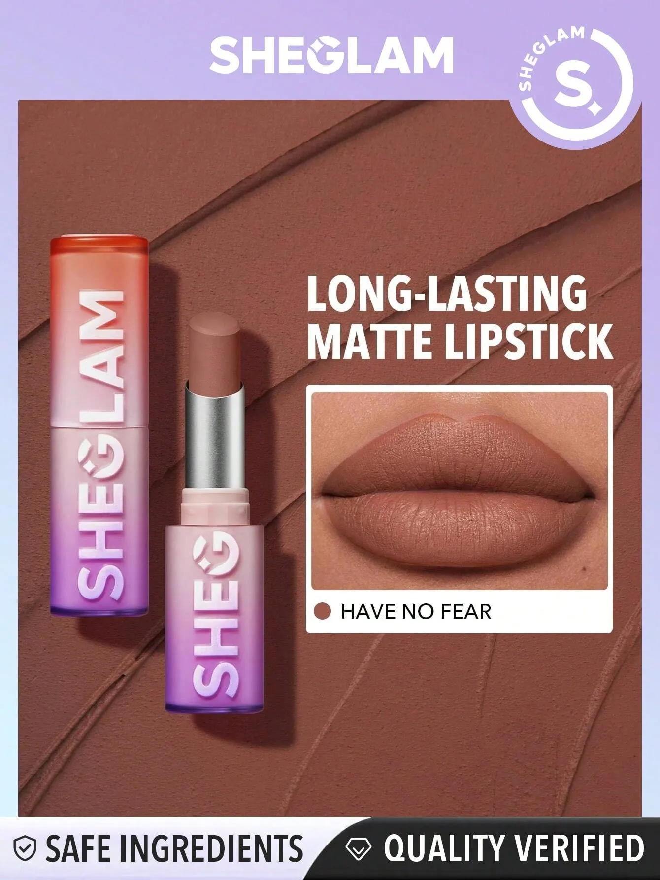 SHEGLAM Dynamatte Boom Long Lasting Matte Lipstick - Nude Shades sold by Negative product image thumbnail 5