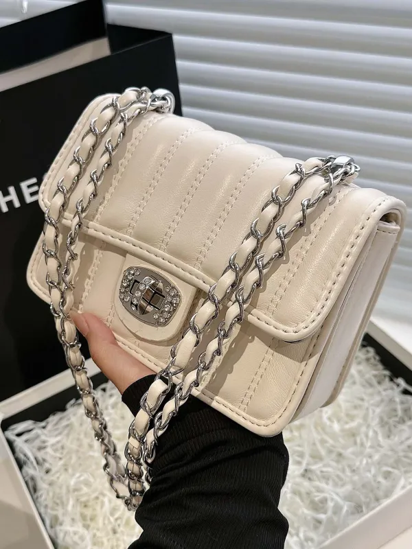 Mini Quilted Pattern Chain Square Bag made by Negative