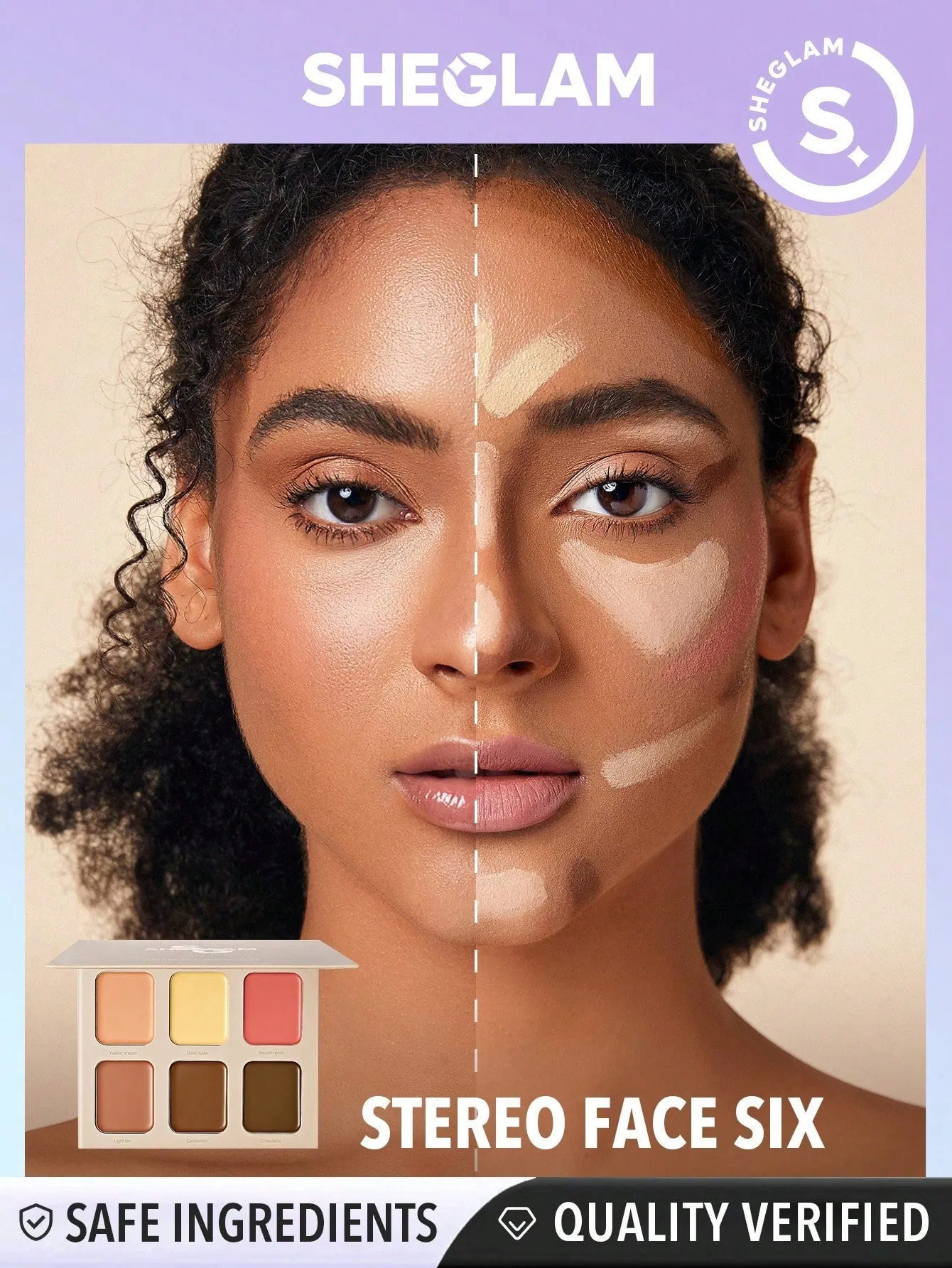 SHEGLAM Stereo Face Six - French Girl 6-Color Cream Contour Palette sold by Negative product image thumbnail 2