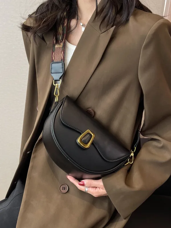 Metal Decor Flap Saddle Bag made by Negative