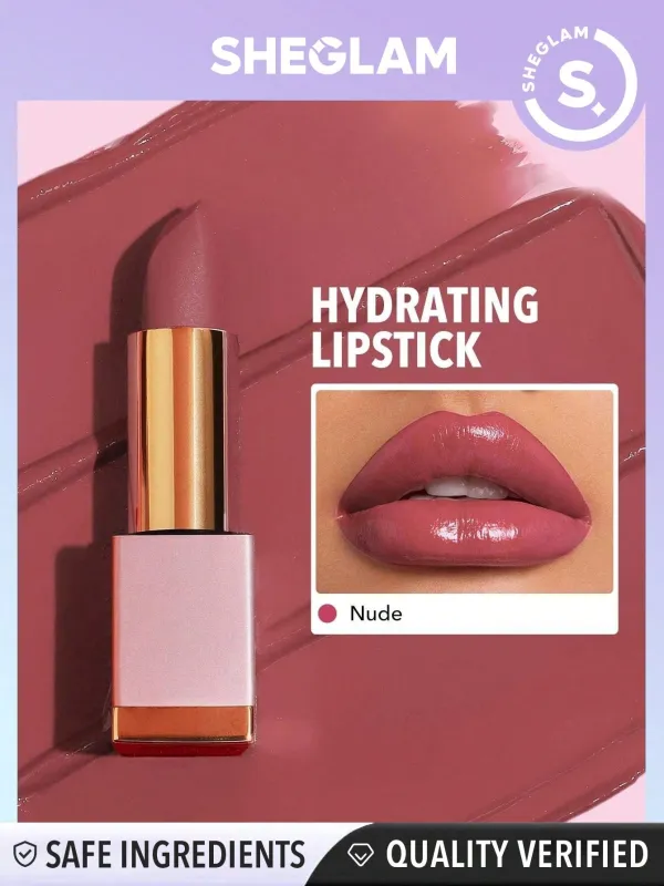 SHEGLAM Creme Allure Lipstick - Nude 8 Colors Moisturizing  Lipstick Lip Glow Nourishing Essence Hydrating Lip Care sold by Negative