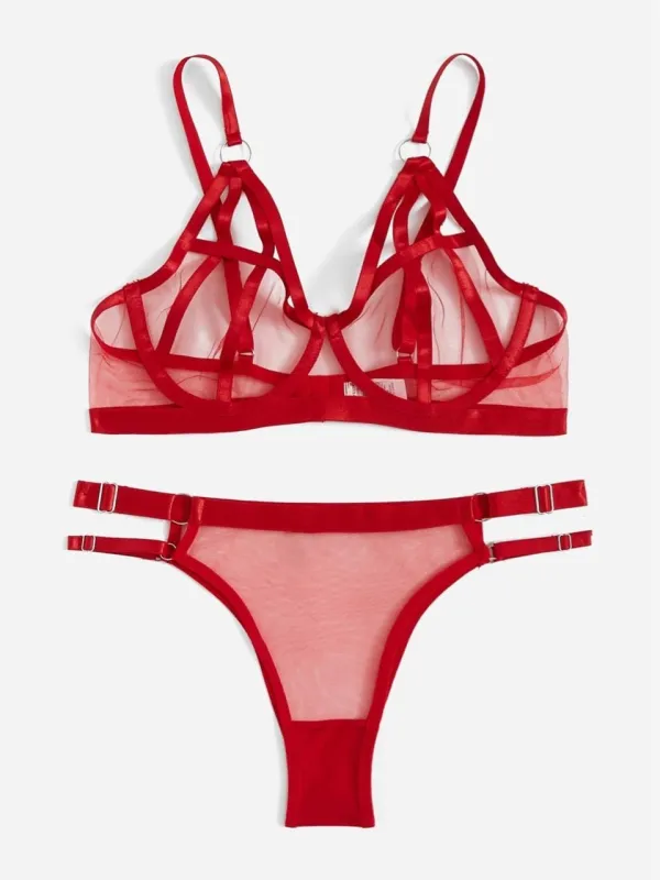 Strap Mesh Lingerie Set FD sold by Negative