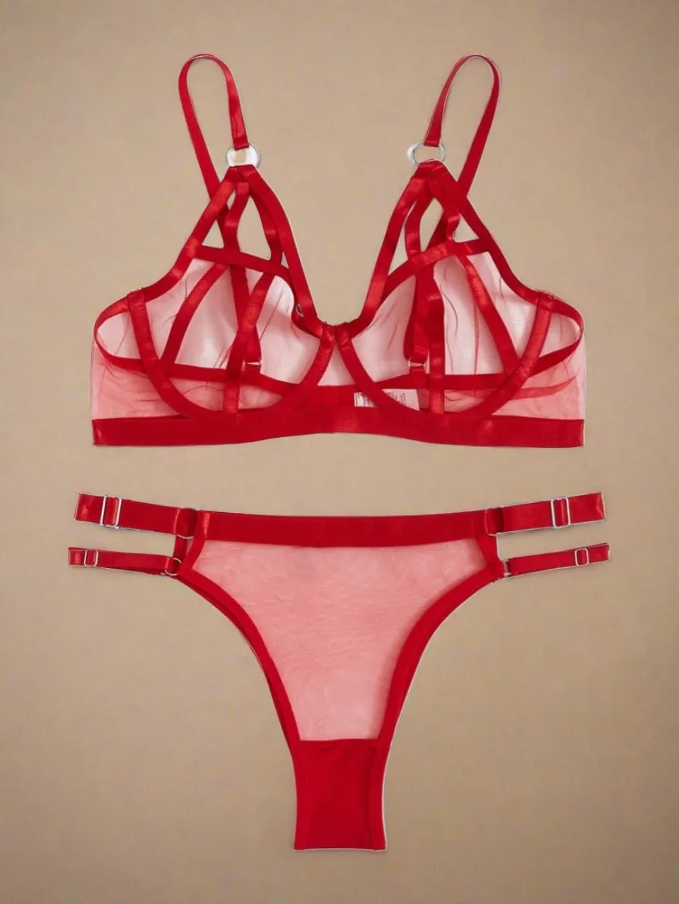 Strap Mesh Lingerie Set FD sold by Negative product image thumbnail 2