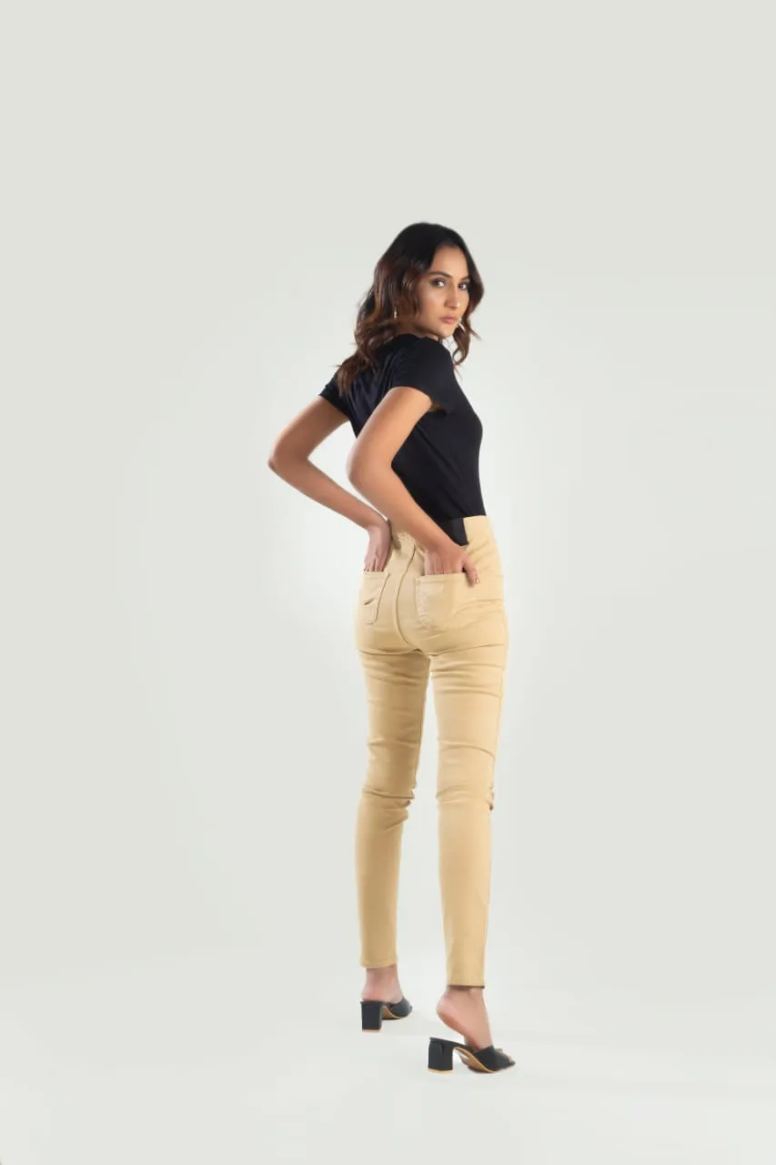 Basic Plain Skinny Jeans FD sold by Negative