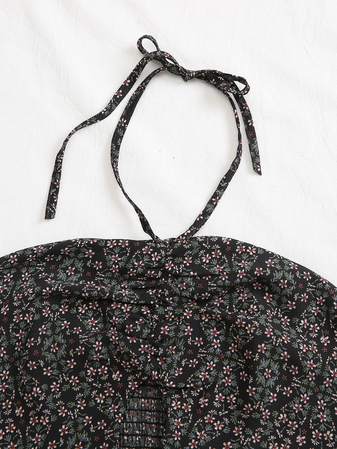 Cut Out Front Ditsy Floral Halter Top sold by Negative product image thumbnail 3