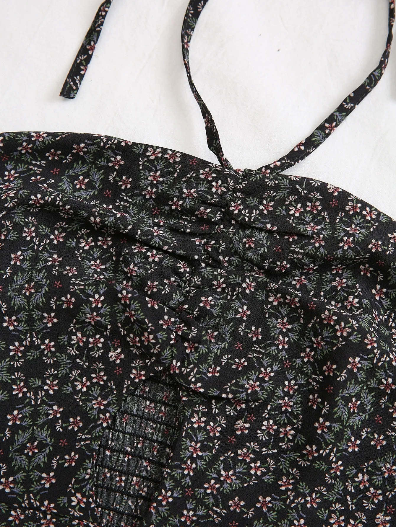 Cut Out Front Ditsy Floral Halter Top sold by Negative product image thumbnail 4