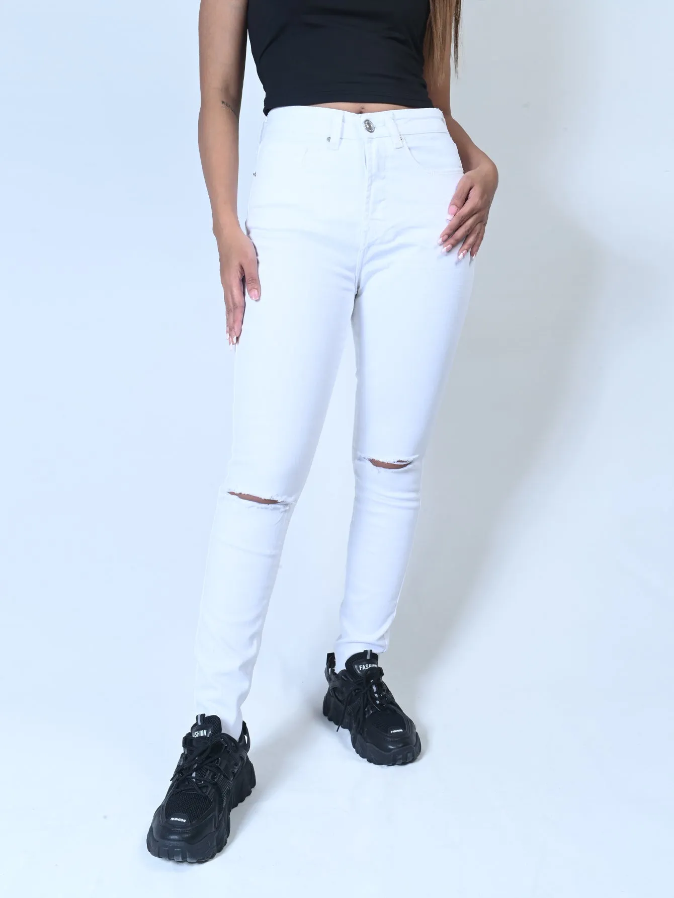 Rough Hem Straight Leg Jeans FD sold by Negative product image thumbnail 5