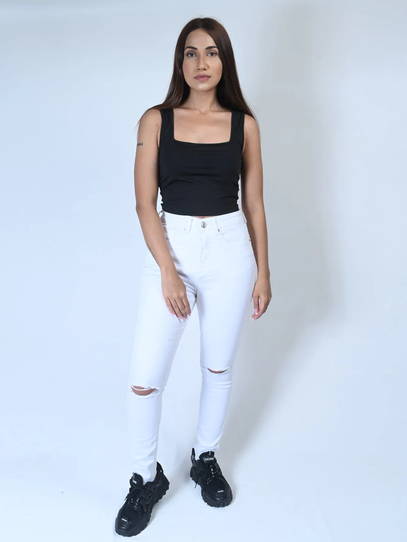 Rough Hem Straight Leg Jeans FD sold by Negative product image thumbnail 4