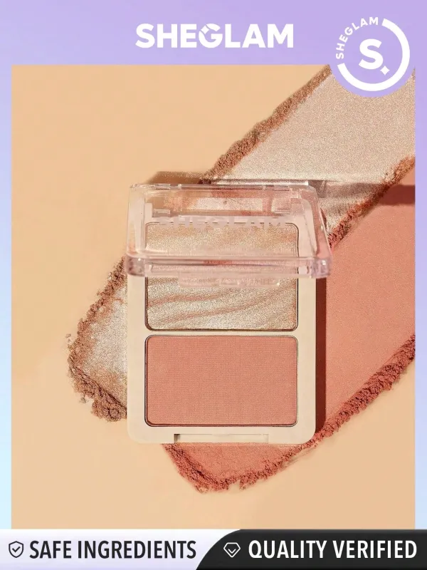 SHEGLAM Glam 101 Hybrid Highlighter & Blush Duo-Seville sold by Negative