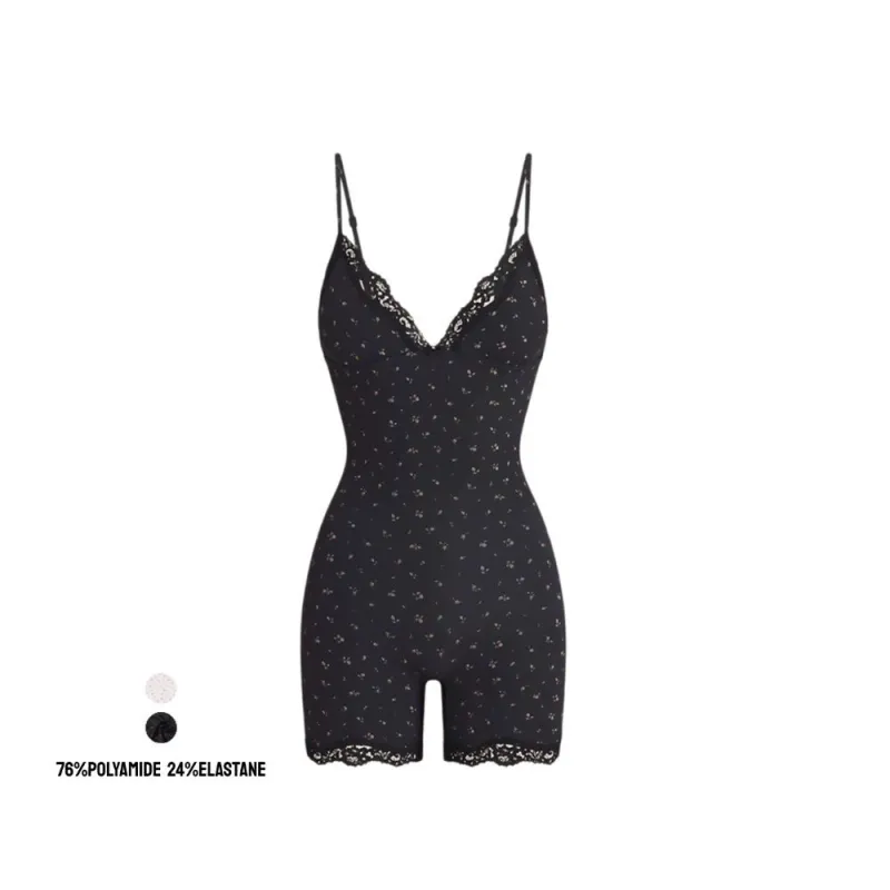 The Sculpt Triangle Onesie | Lace Body-Contouring Bodysuit made by Negative