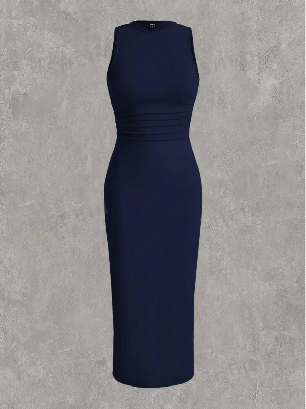 SHEIN EZwear Women's Plus Size Solid Knit Bodycon Dress FD made by Negative