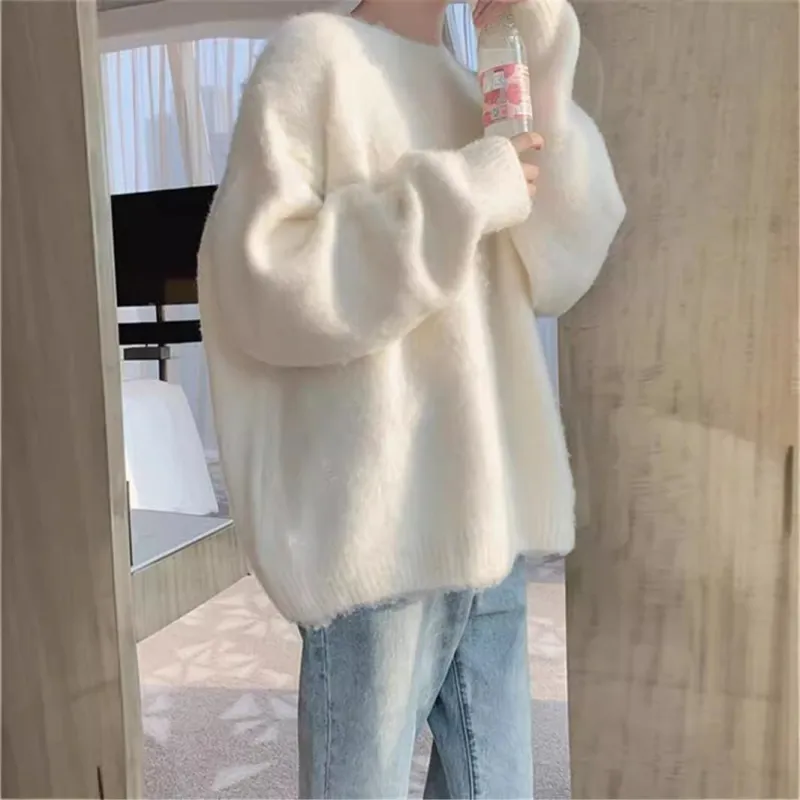 Soft Lazy | Japanese Style Hooded Knitted Sweater Solid Color FD made by Negative
