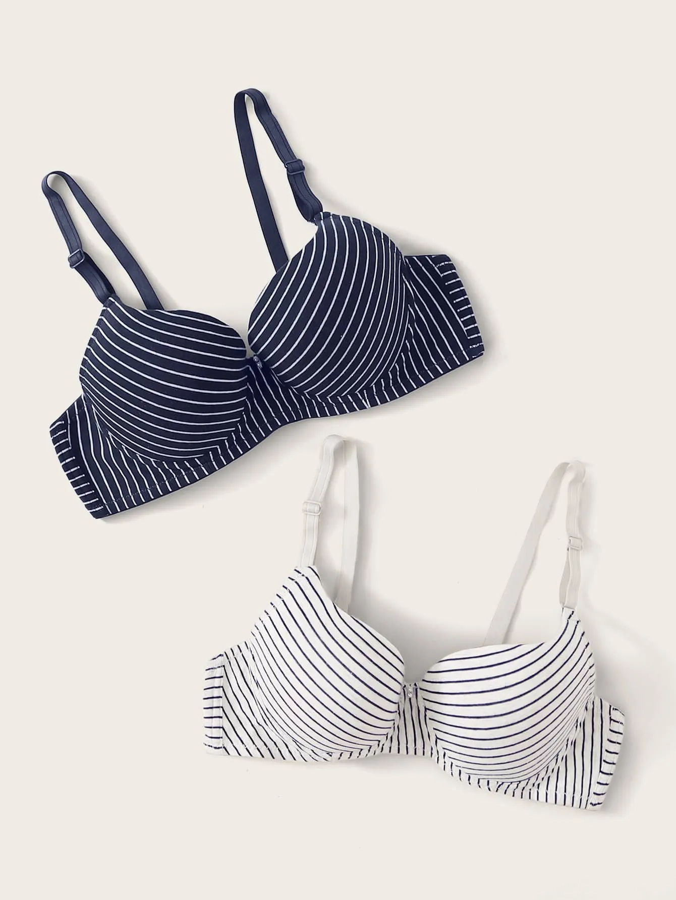 2 Packs Striped Underwire Bra Set FD sold by Negative product image thumbnail 4